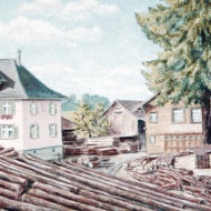 Old picture of Erlenhof, painted by an artist