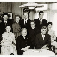 Photo of Leonhard and Marta Lehmann with their seven children