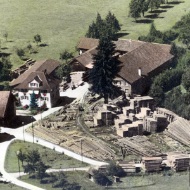 Luftaufnahme vom Erlenhof im Jahr 1950