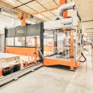 Production line for modular timber construction elements (Gossau SG plant) 