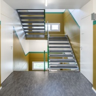 Stairwell in the ewz temporary office in Altstetten<br/><br/>