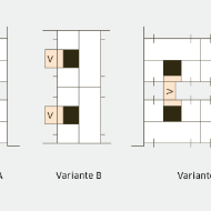 Varianten der unterschiedlichen Nutzung sowie der verschiedenen Wohnungsgrössen der Modular Timber Loft