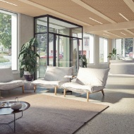 Rendering of the entrance area in the BTZ Herisau<br/><br/>