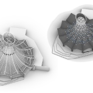 Visualisation of the exterior view of the structure and the facade of the Knies Zauberhut