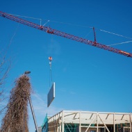 Démolition du Théâtre Provisorium St. Gallen