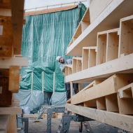 Démolition du Théâtre Provisorium St. Gallen