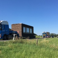 Transport der Module mit dem Lastwagen nach Luxemburg