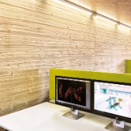 Offices finished with Säntis Structured Wood