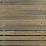 View of a pressure-treated terrace