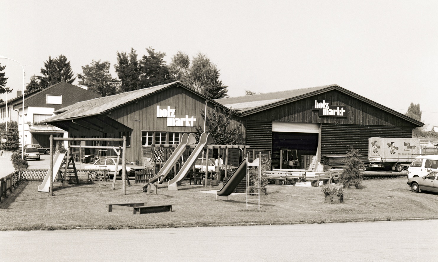 Vieille photo de l’ancien Holzmarkt à Gossau