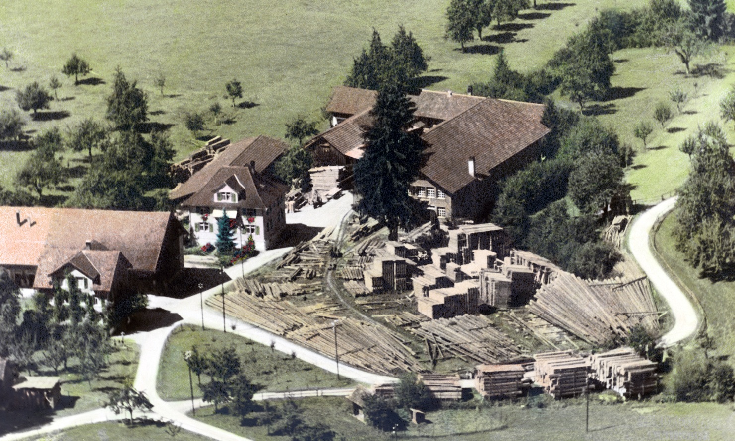 Aerial view of Erlenhof in 1950