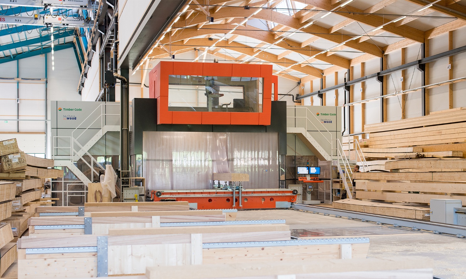 Giant CNC machine in the workshop on Bischofszellerstrasse