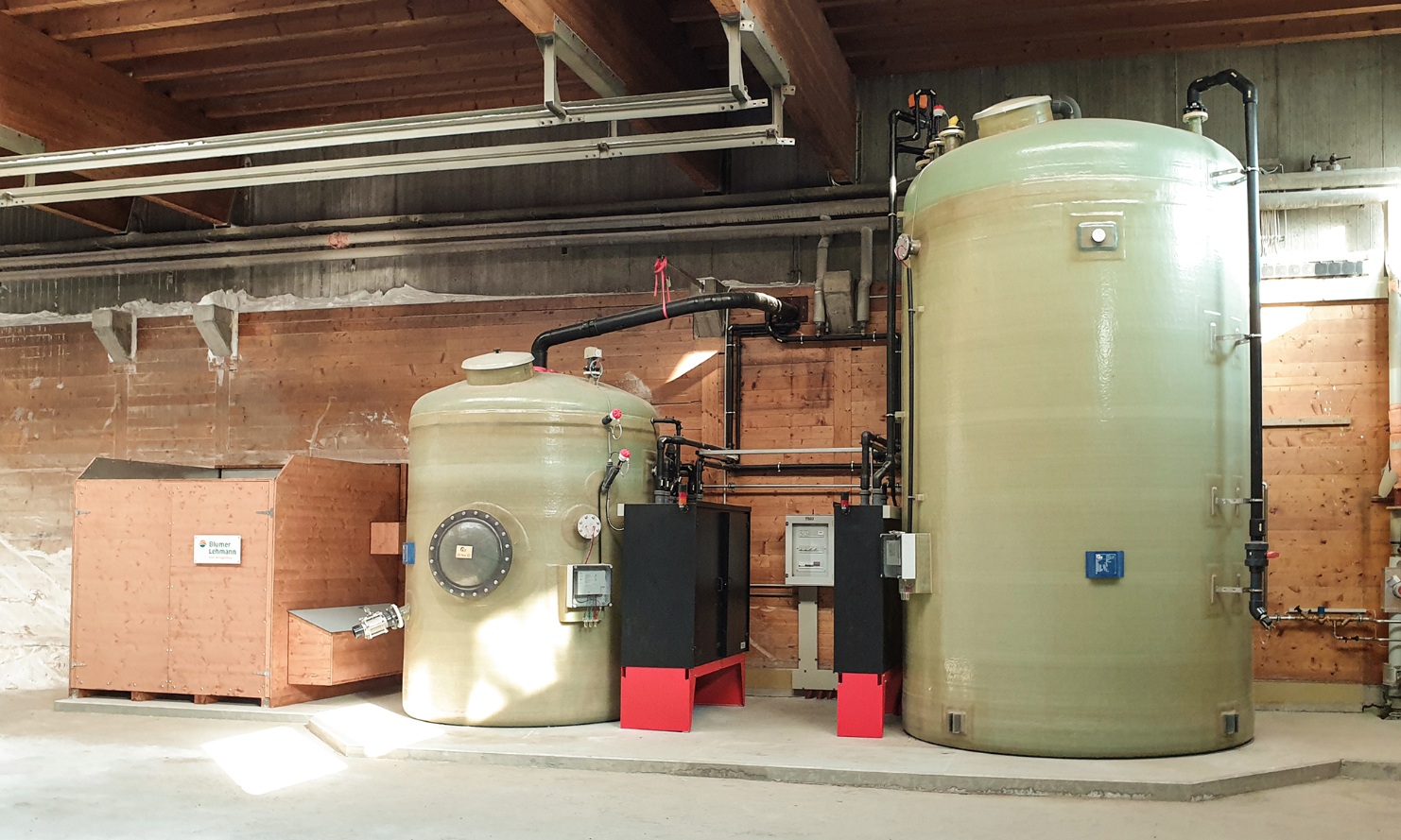 Brine facility for winter road maintenance base Sion, in the canton of Valais 