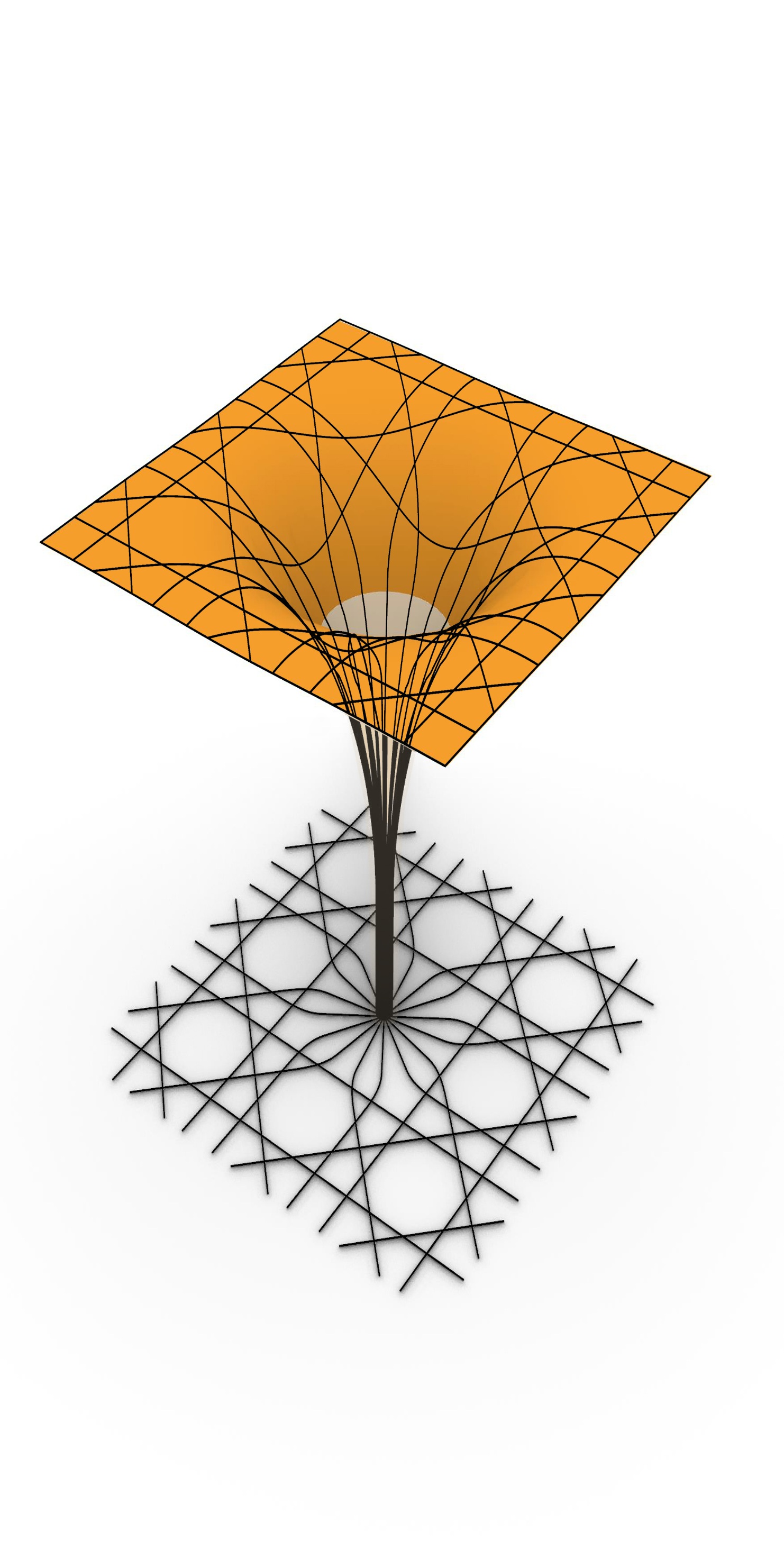 Im parametrischen Modell werden die Achsen auf die Fläche projiziert