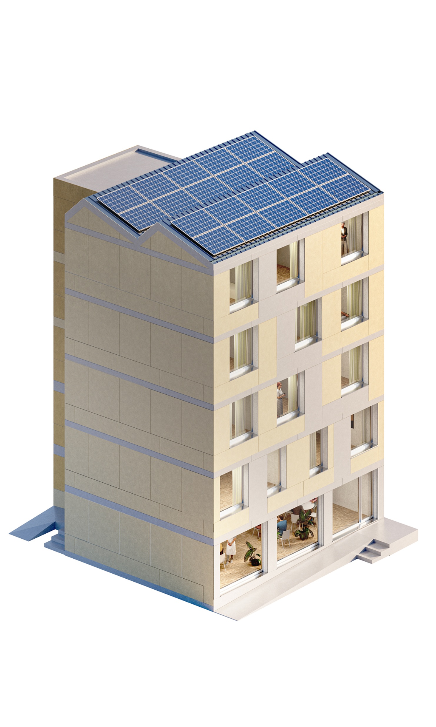 Visualisation of urban multistorey densification in a timber design