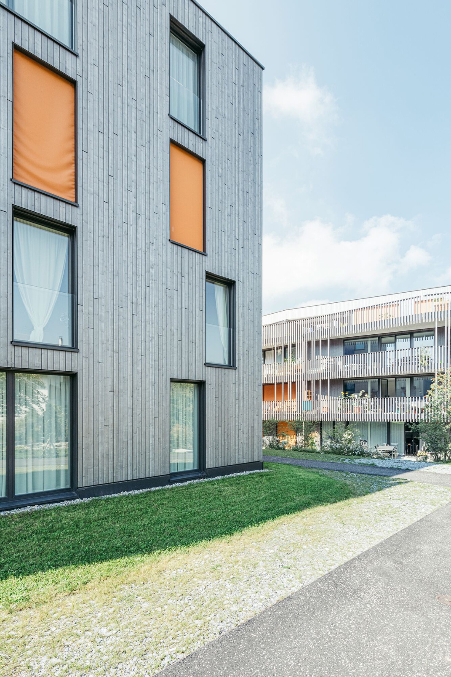 Inner courtyard of the Schlösslipark residential development