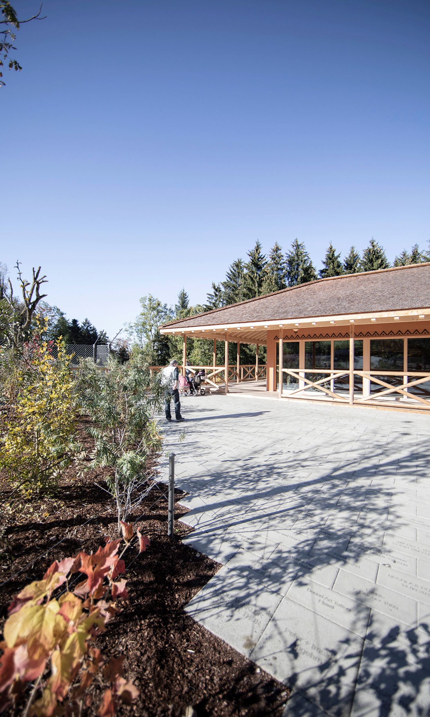 Lion’s den in the Walter Zoo with spacious indoor and outdoor facilities