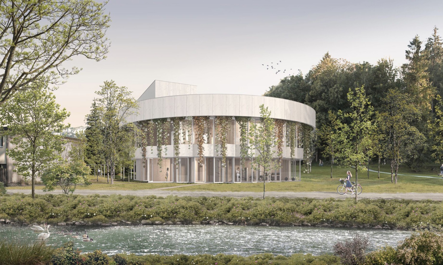 Visualisierung des Badehauses Hof Weissbad