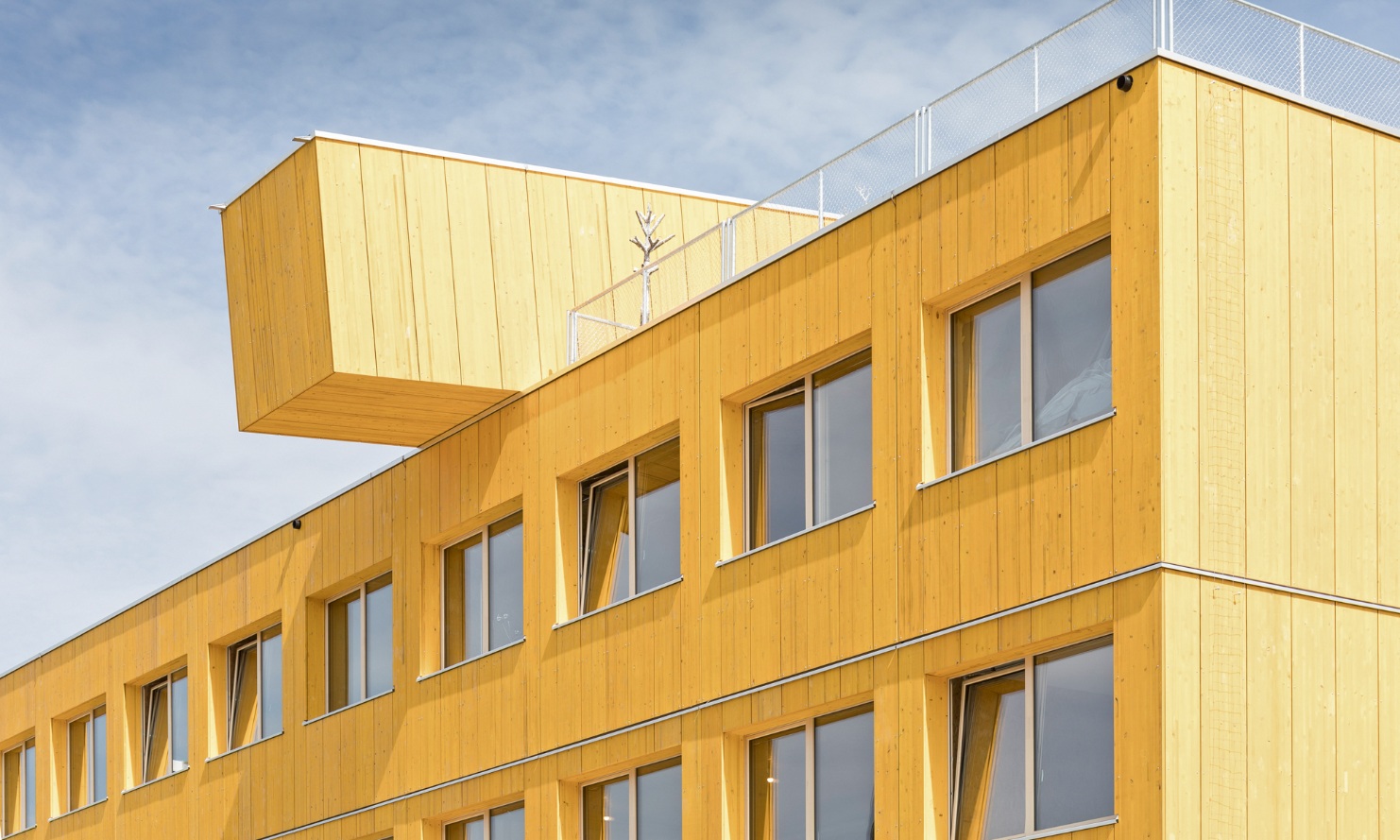 Close-up of the facade of the Lattich building