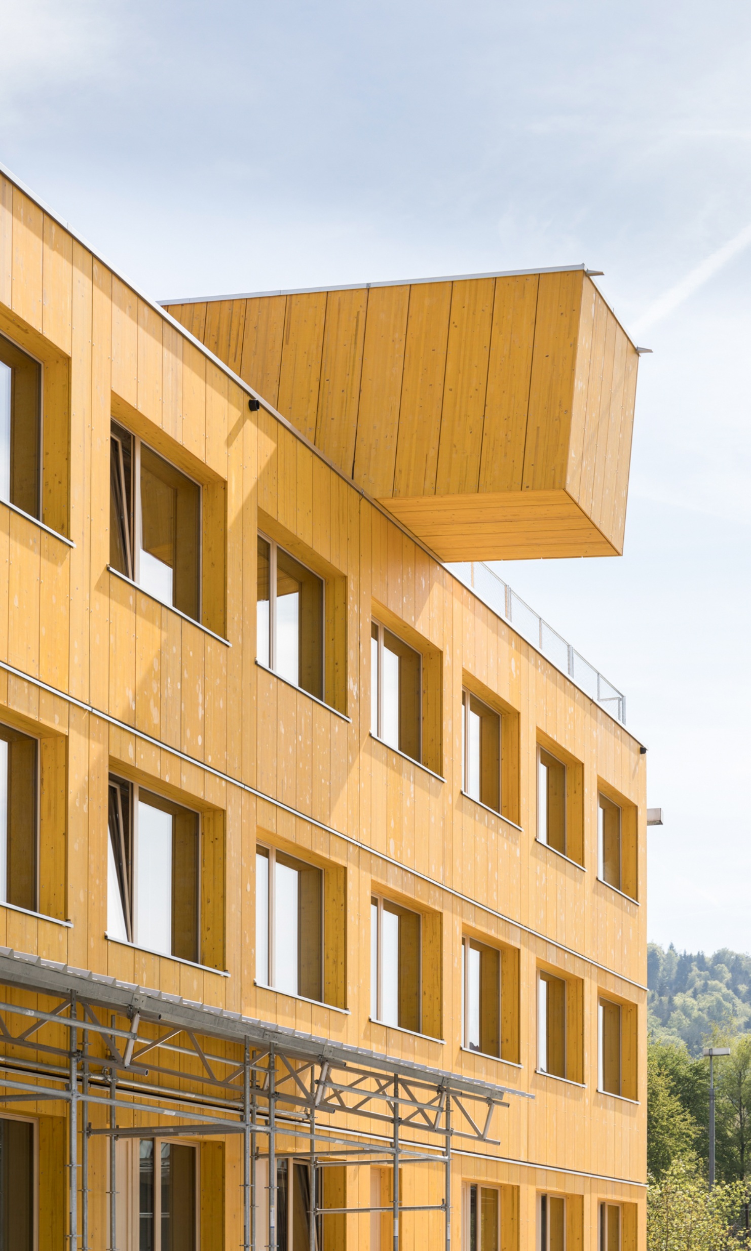 Vue de la façade du bâtiment Lattich à Saint-Gall