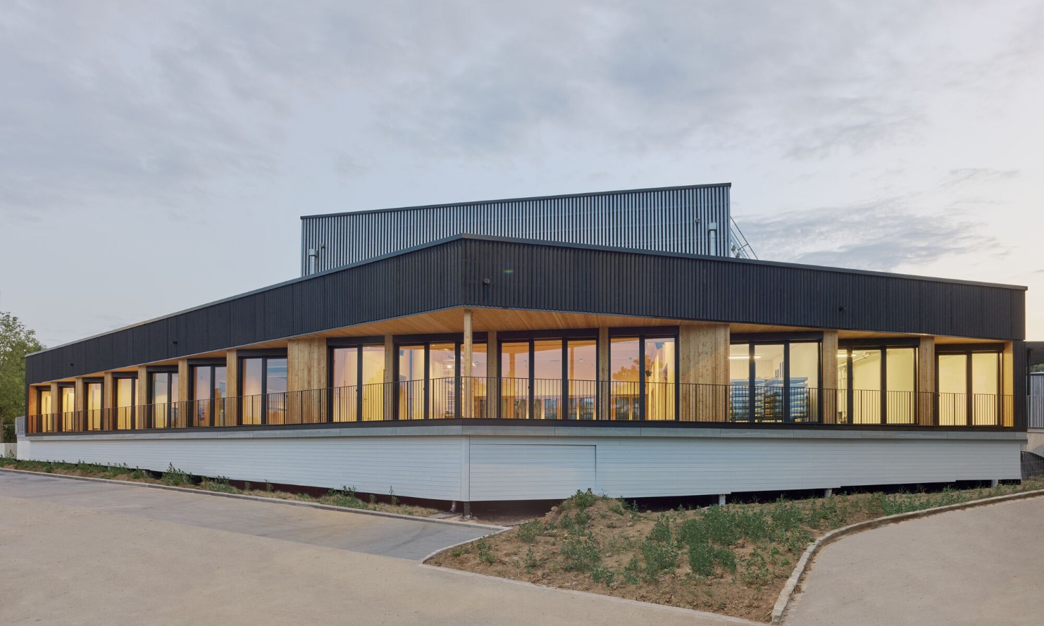 Vue générale du bâtiment polyvalent de Dudelange 