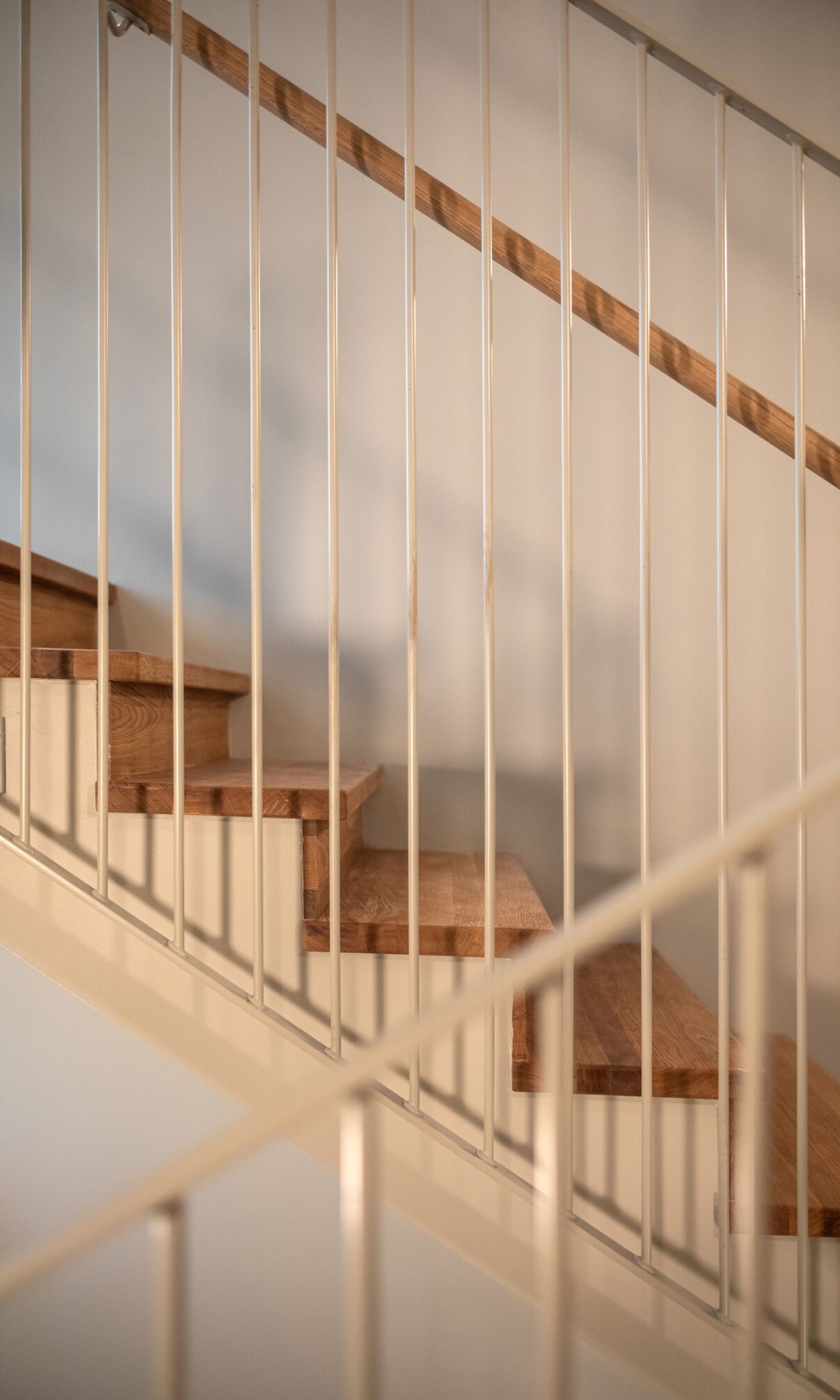 Interior view of the stairs in the MiniCO2 house