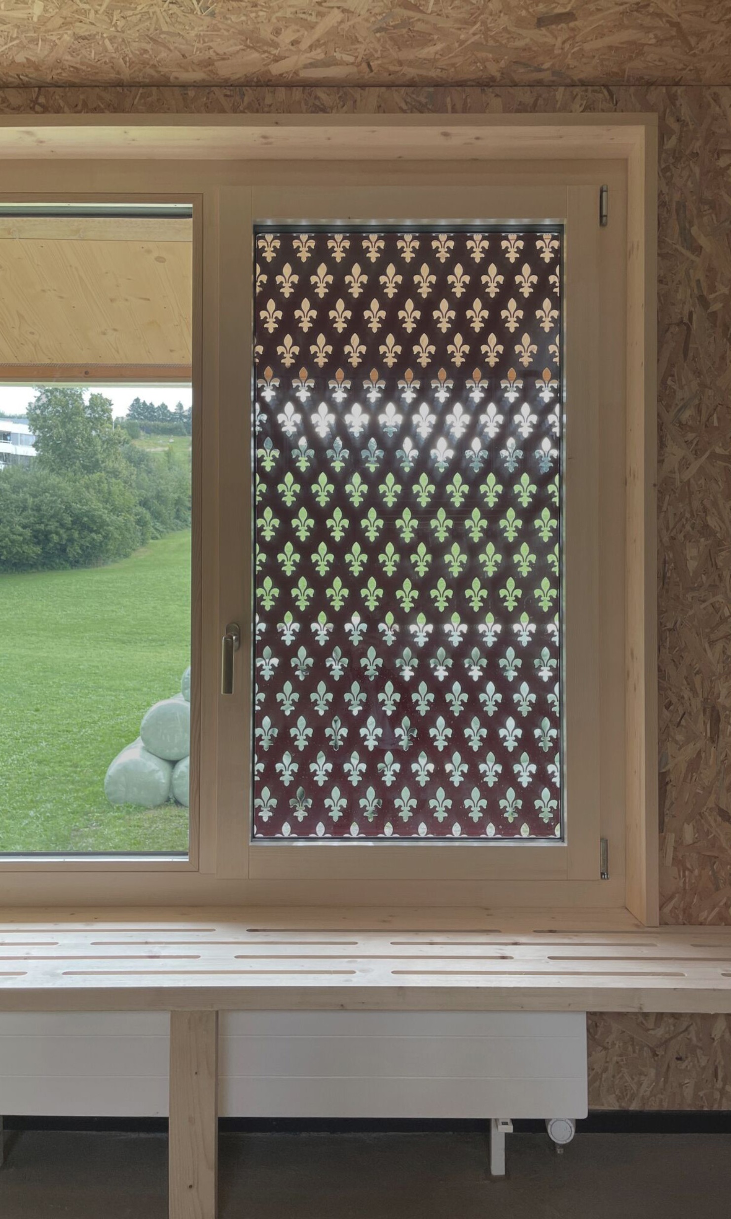 Detailed view of a group room in the new scout centre