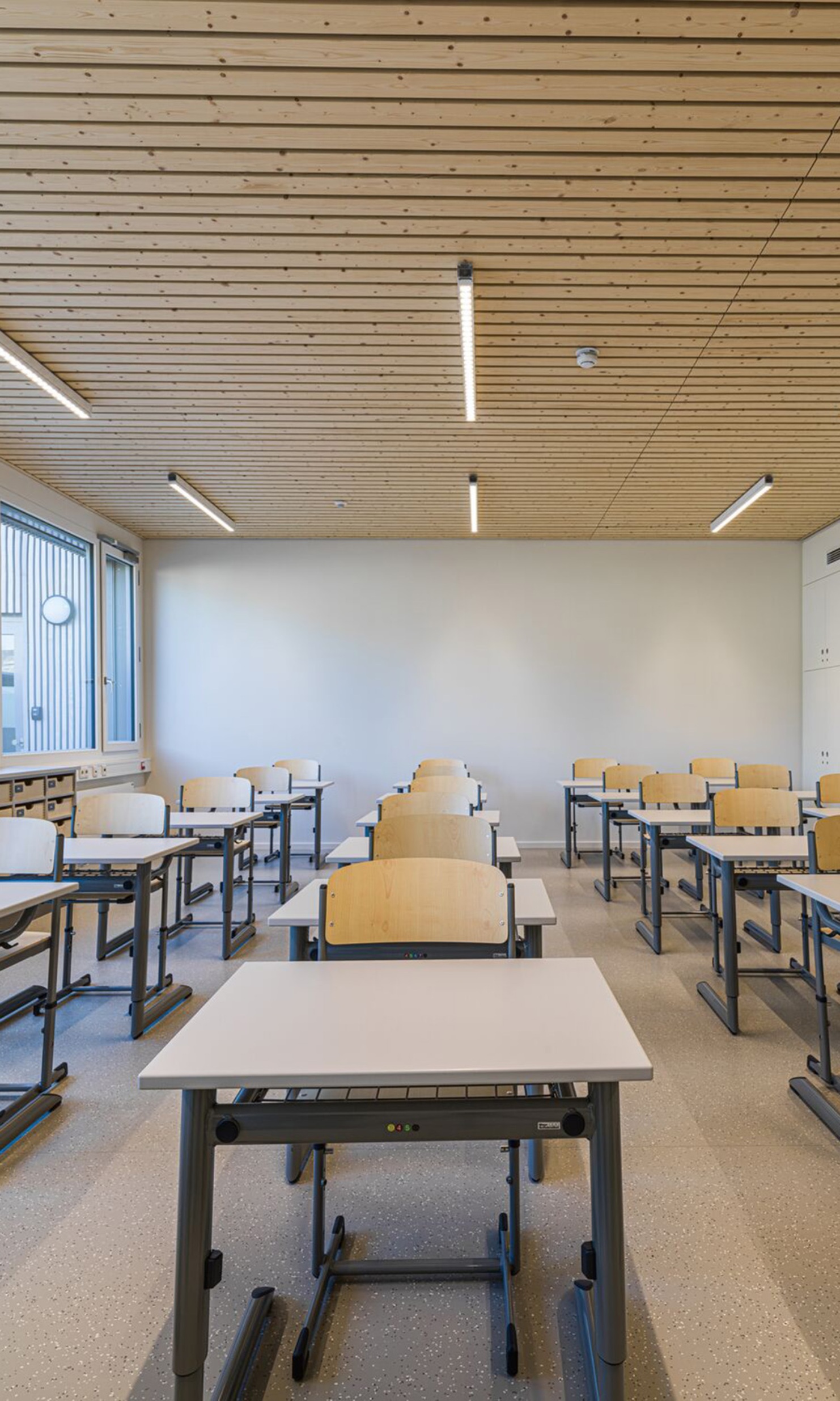 View of one of the new classrooms at Ettelbrück primary school