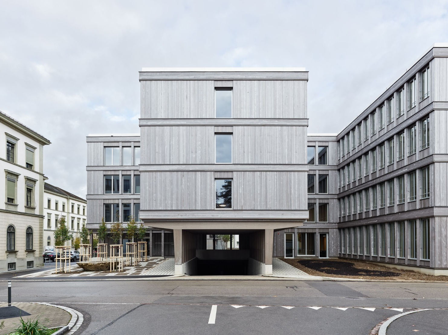 Government Building in Frauenfeld with Distinctive Passage