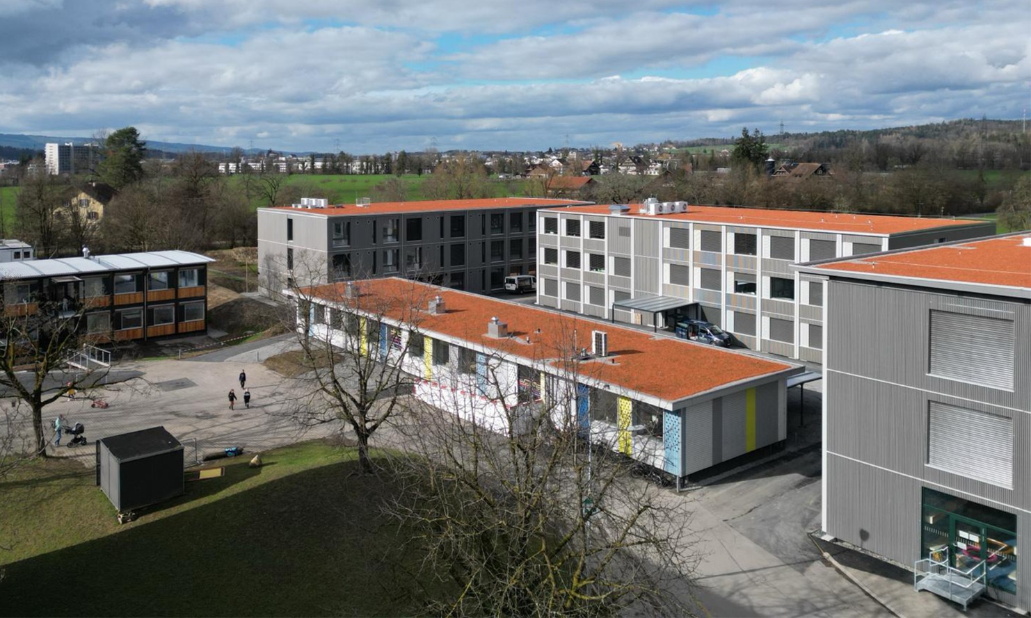 School building in modular timber construction Zug Herti