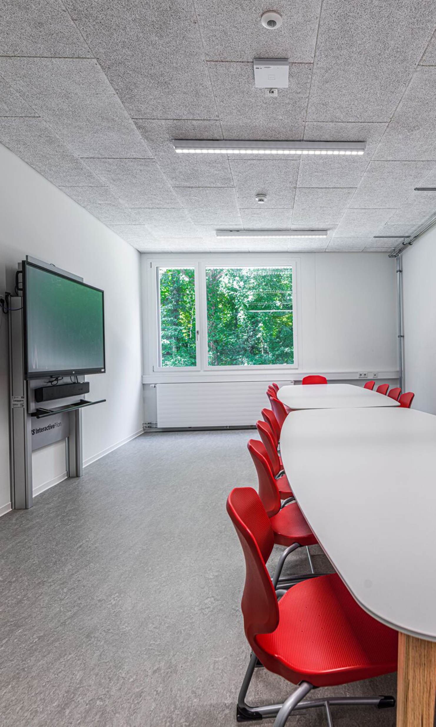 Ansicht eines Klassenzimmer der neuen Schule in Mondorf