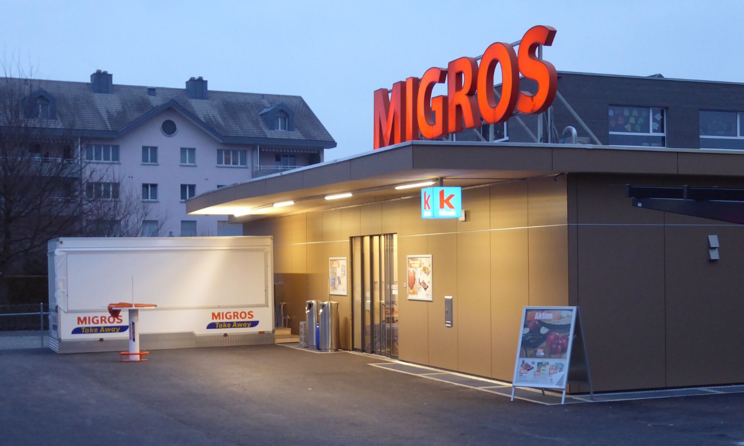 Migrosprovisorium Amriswil von aussen