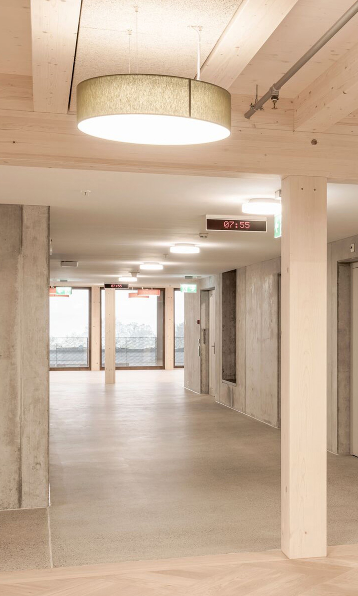 Vue du couloir du nouvel hôpital de Münsterlingen