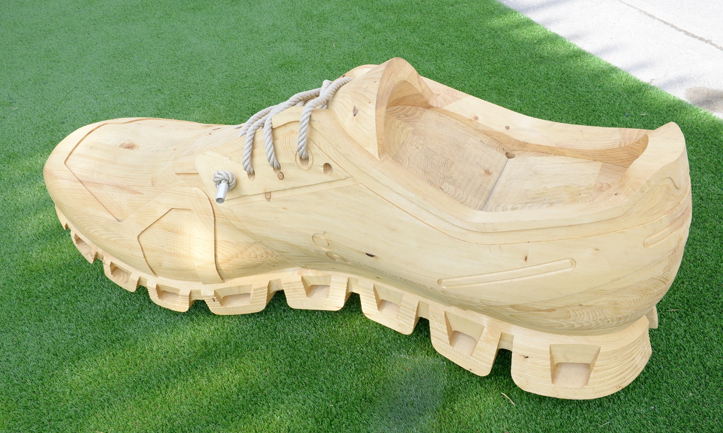 Not quite as light as a real trainer, but this timber construction is just as sporty