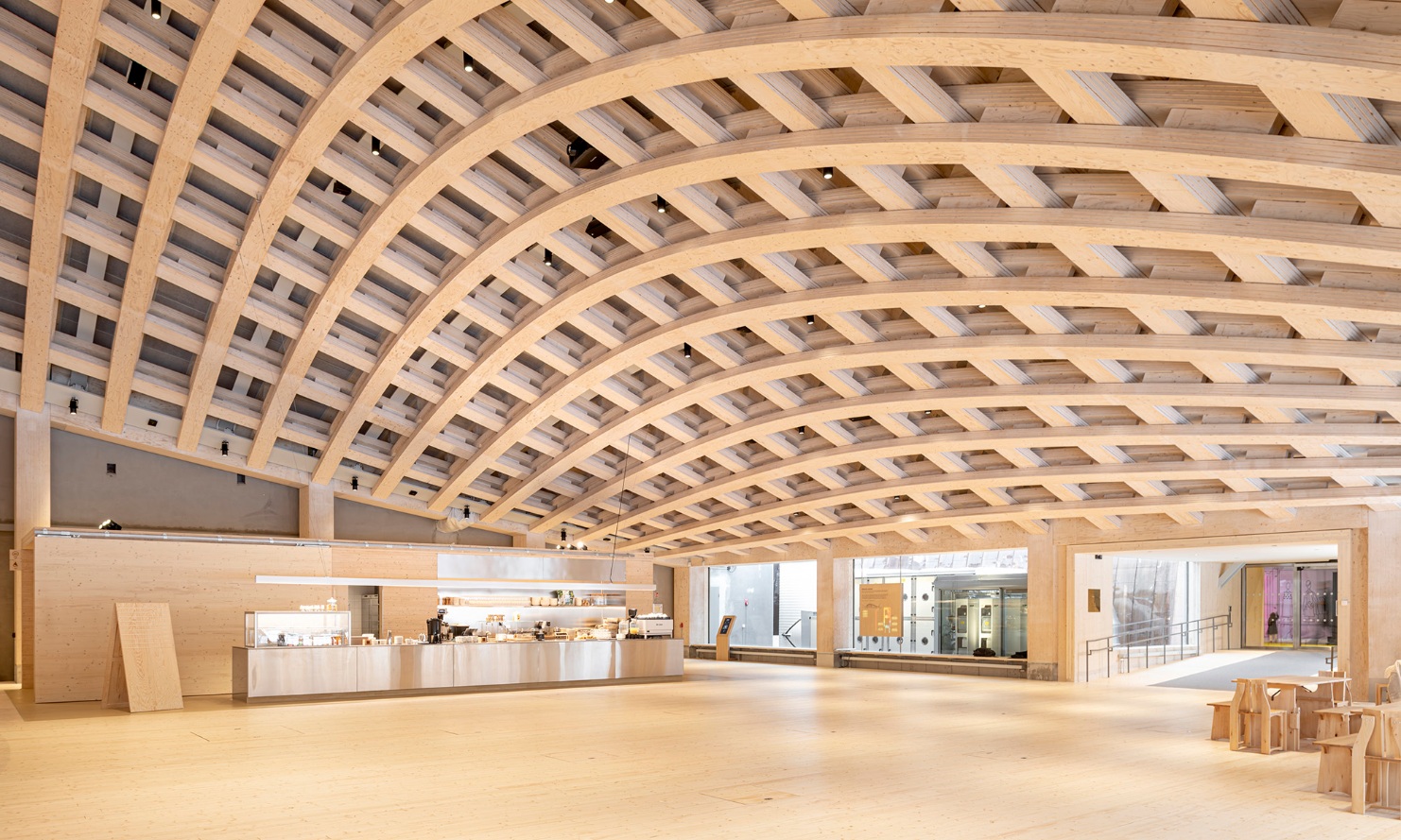 Interior view of the event room at Wisdome Stockholm