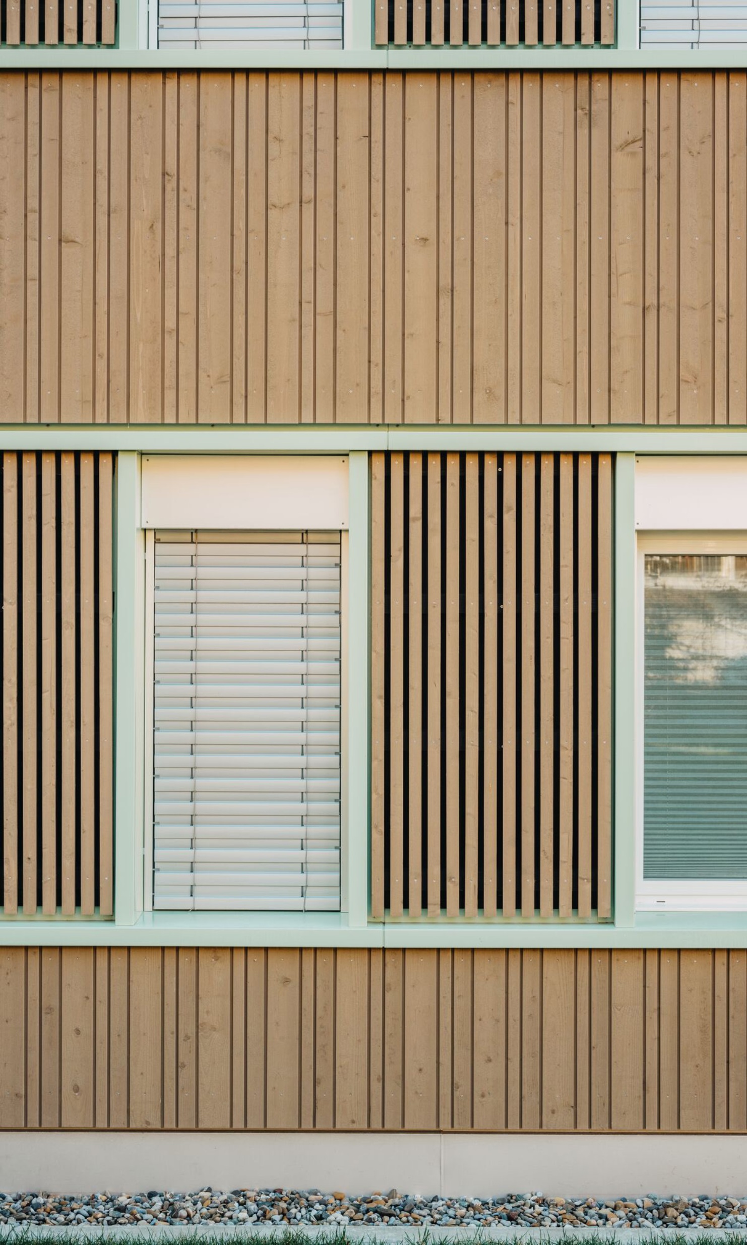 Exciting facade design of the Nöggel residential development in Bühler (Canton of Appenzell Ausserrhoden)