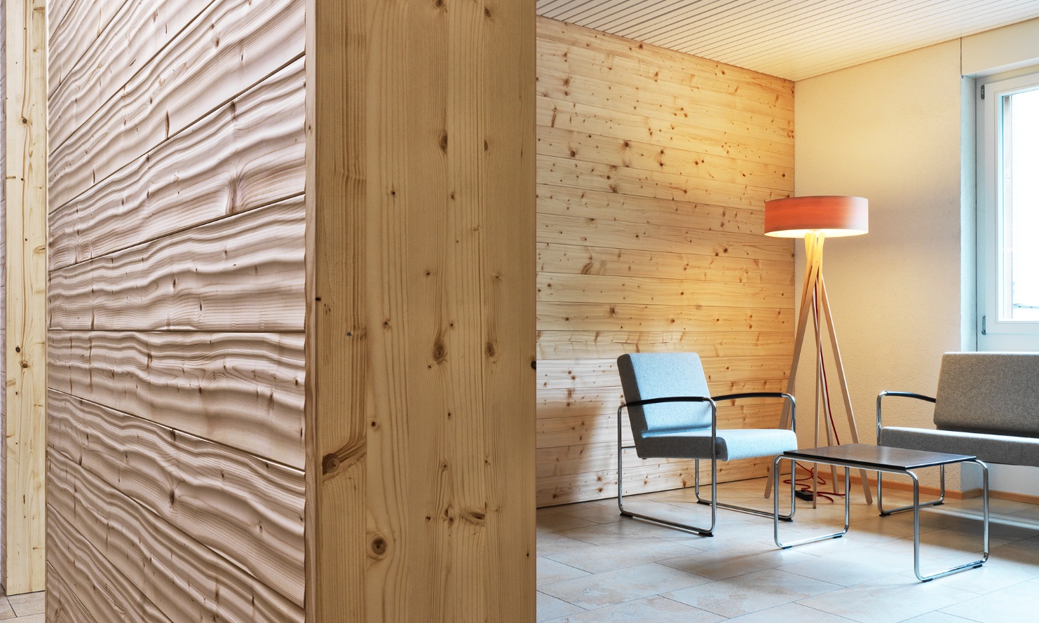 Use of Structured Wood in the Lehmann Group reception area