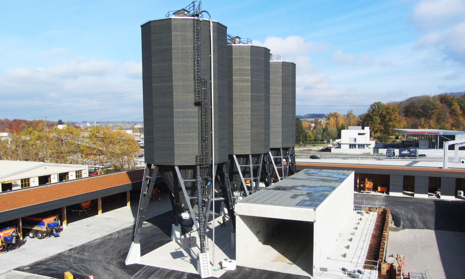 Installation de silos à Berne Wankdorf
