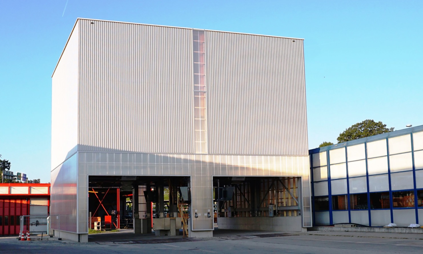 Modular silo facility with a volume of 1'600m3 for grit in Fribourg