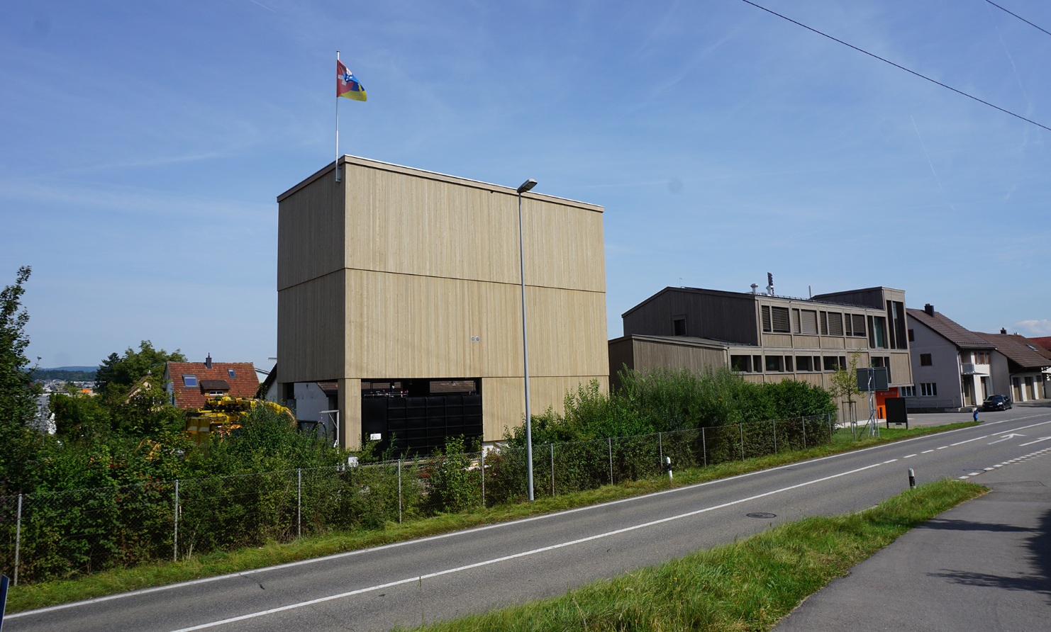 Silo modulaire system à Wohlen AG avec deux silos modulaires, une installation à saumure et une réservoir de saumure