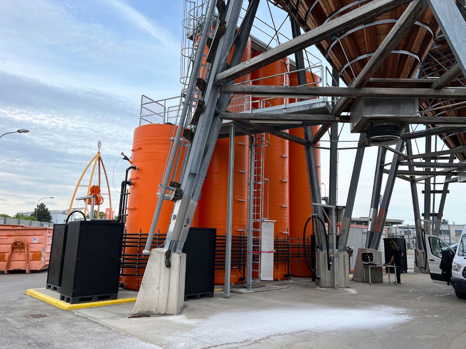 Rundsilo-Duo in Ludwigsburg mit Soletechnik und Förderanlagen