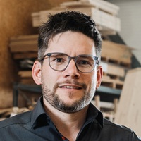 Portrait Martin Looser Responsable de la division Construction en bois Free Form Blumer Lehmann