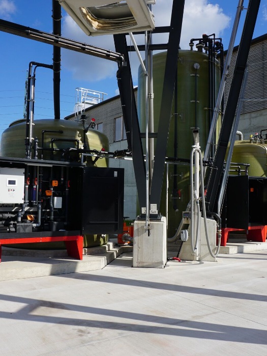 Techniksysteme unter den Rundsilos in Lety–Cimelice