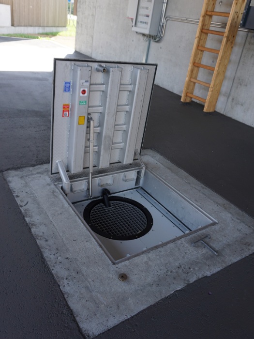 Unterirdisch eingebaute Rückförderanlage mit einem Fördervolumen von ca. 13 Tonnen pro Stunde der Siloanlage Wohlen AG