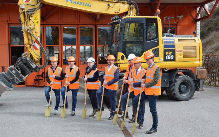 Premier coup de pioche pour le bâtiment administratif des Appenzeller Bahnen