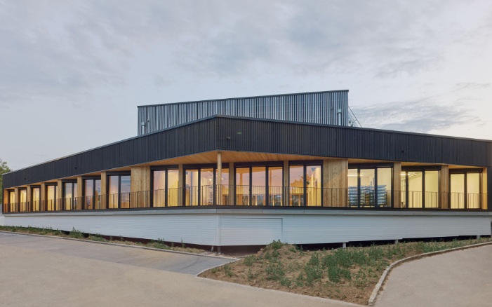 Vue générale du bâtiment polyvalent de Dudelange 