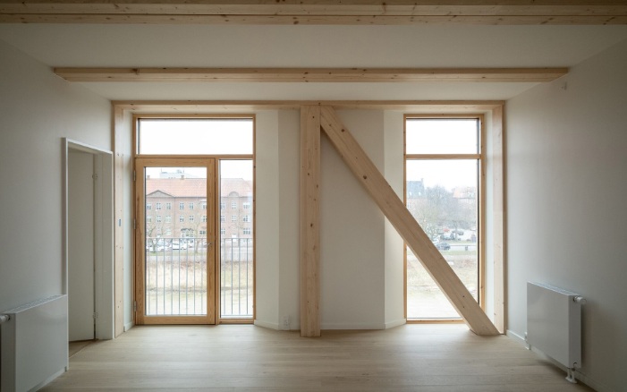 Interior view of an apartment in the MiniCO2 house