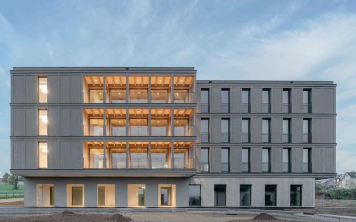 Vue générale du nouveau bâtiment T de l'hôpital de Münsterlingen