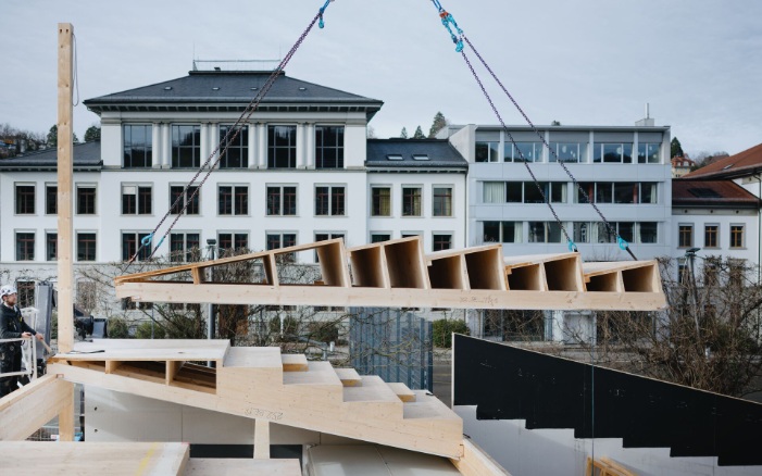 Démolition du Théâtre Provisorium St. Gallen