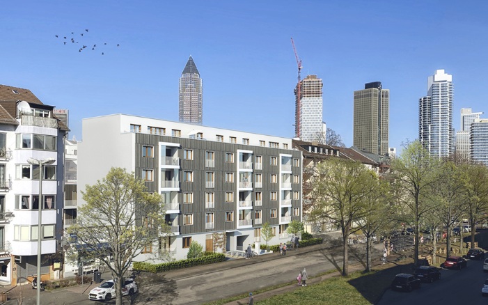 Visualisation of the Frankenallee residential development in Frankfurt